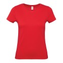 T-shirt femme coton col rond, manches courtes, 145 g/m²