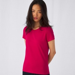 T-shirt femme coton épais col rond, manches courtes, 185 g/m²