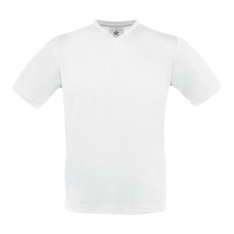 T-shirt col V manches courtes en coton doux ringpsun, 145 g/m²