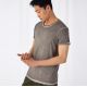 T-shirt homme effet denim teinté à froid en coton ringspun, 145 g/m²