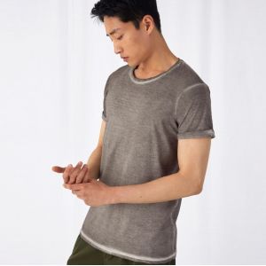 T-shirt homme effet denim teinté à froid en coton ringspun, 145 g/m²