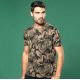 T-shirt homme camouflage manches courtes sans étiquette, 140 g/m²