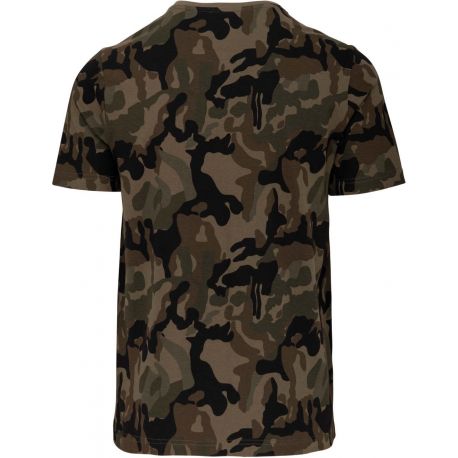T-shirt homme camouflage manches courtes sans étiquette, 140 g/m²