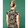 T-shirt femme camouflage manches courtes sans étiquette, 140 g/m²