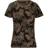 T-shirt femme camouflage manches courtes sans étiquette, 140 g/m²