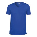 T-shirt col V homme manches courtes en coton ringspun softstyle, 150 g/m²