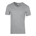 T-shirt col V homme manches courtes en coton ringspun softstyle, 150 g/m²