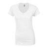 T-shirt col V femme manches courtes en coton ringspun softstyle, 150 g/m²