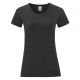 T-shirt femme iconic, coupe moderne ajustée en coton doux, 150 g/m²