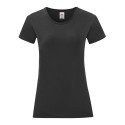 T-shirt femme iconic, coupe moderne ajustée en coton doux, 150 g/m²
