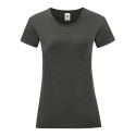 T-shirt femme iconic, coupe moderne ajustée en coton doux, 150 g/m²