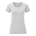 T-shirt femme iconic, coupe moderne ajustée en coton doux, 150 g/m²