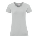 T-shirt femme iconic, coupe moderne ajustée en coton doux, 150 g/m²