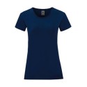 T-shirt femme iconic, coupe moderne ajustée en coton doux, 150 g/m²