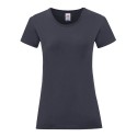 T-shirt femme iconic, coupe moderne ajustée en coton doux, 150 g/m²