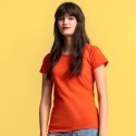 T-shirt femme iconic, coupe moderne ajustée en coton doux, 150 g/m²