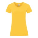 T-shirt femme iconic, coupe moderne ajustée en coton doux, 150 g/m²