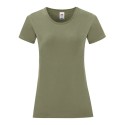 T-shirt femme iconic, coupe moderne ajustée en coton doux, 150 g/m²