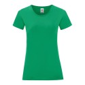 T-shirt femme iconic, coupe moderne ajustée en coton doux, 150 g/m²