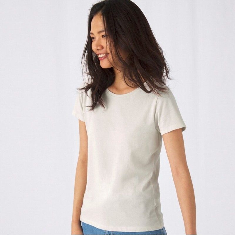 T-shirt femme coton BIO col rond, manches courtes, 145 g/m²