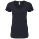 T-shirt femme iconic col V, coupe moderne en coton doux, 150 g/m²