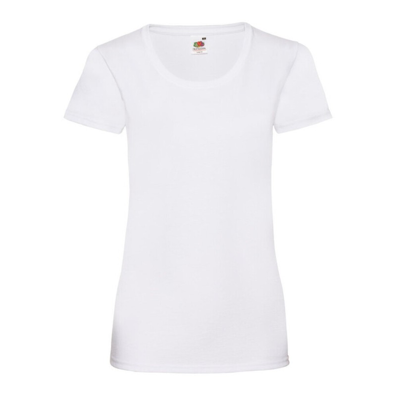 T-shirt femme col rond valueweight en coton, manches courtes, 165 g/m²