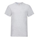 T-shirt homme col V valueweight en coton, manches courtes, 165 g/m²