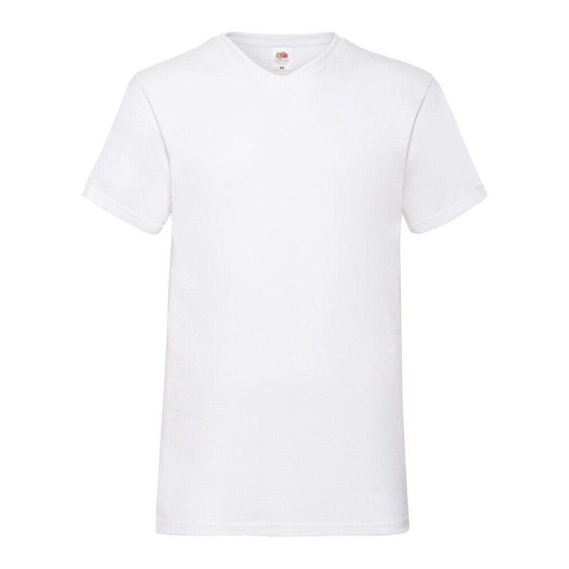 T-shirt homme col V valueweight en coton, manches courtes, 165 g/m²