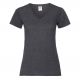 T-shirt femme col V valueweight en coton, manches courtes, 165 g/m²
