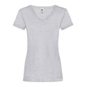 T-shirt femme col V valueweight en coton, manches courtes, 165 g/m²