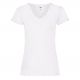 T-shirt femme col V valueweight en coton, manches courtes, 165 g/m²