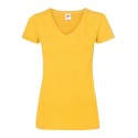 T-shirt femme col V valueweight en coton, manches courtes, 165 g/m²