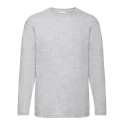 T-shirt manches longues col rond valueweight en coton, 165 g/m²
