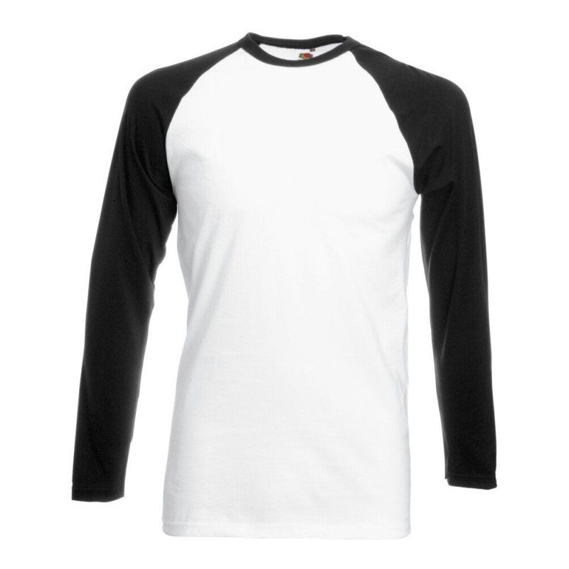 T-shirt baseball en coton belcoro manches longues col rond, 160 g/m²