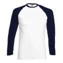 T-shirt baseball en coton belcoro manches longues col rond, 160 g/m²