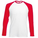 T-shirt baseball en coton belcoro manches longues col rond, 160 g/m²