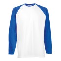 T-shirt baseball en coton belcoro manches longues col rond, 160 g/m²