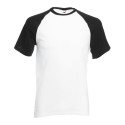 T-shirt baseball en coton belcoro manches courtes col rond, 160 g/m²