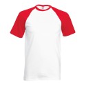 T-shirt baseball en coton belcoro manches courtes col rond, 160 g/m²