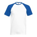 T-shirt baseball en coton belcoro manches courtes col rond, 160 g/m²