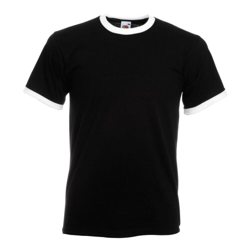 T-shirt ringer 2 couleurs en coton fil belcoro, manches courtes, 165 g/m²