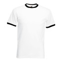 T-shirt ringer 2 couleurs en coton fil belcoro, manches courtes, 165 g/m²