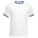 T-shirt ringer 2 couleurs en coton fil belcoro, manches courtes, 165 g/m²
