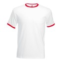 T-shirt ringer 2 couleurs en coton fil belcoro, manches courtes, 165 g/m²