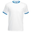 T-shirt ringer 2 couleurs en coton fil belcoro, manches courtes, 165 g/m²