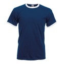 T-shirt ringer 2 couleurs en coton fil belcoro, manches courtes, 165 g/m²