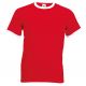 T-shirt ringer 2 couleurs en coton fil belcoro, manches courtes, 165 g/m²