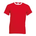 T-shirt ringer 2 couleurs en coton fil belcoro, manches courtes, 165 g/m²