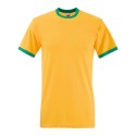 T-shirt ringer 2 couleurs en coton fil belcoro, manches courtes, 165 g/m²