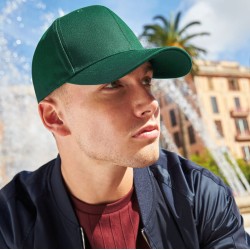 Casquette ultimate 6 panneaux en coton sergé, visière préformée